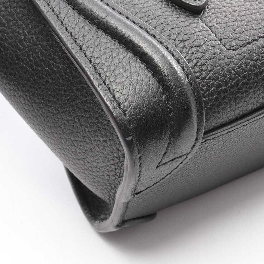 Celine Luggage 2way Shopper Handbag Leather Black - Picture 9 of 9
